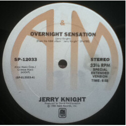 Jerry Knight Overnight Sensation / Freek Show USED VINYL 12INCH 33 S RPM