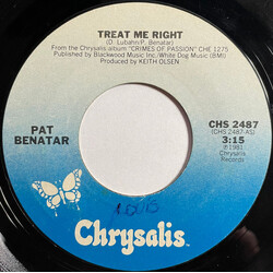 Pat Benatar Treat Me Right USED VINYL 7INCH SINGLE 45 RPM