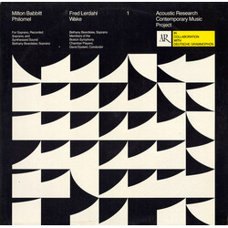 Milton Babbitt / Fred Lerdahl Philomel / Wake Vinyl LP USED