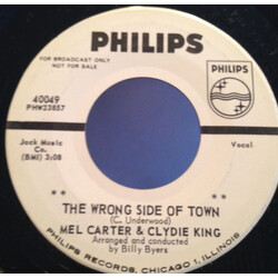 Mel Carter / Clydie King The Wrong Side Of Town USED VINYL 7INCH 45 RPM PROMO