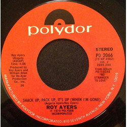 Roy Ayers What You Won't Do For Love / Shack Up, Pack Up, It's Up (When I'm Gone) USED VINYL 7INCH 45 RPM SINGLE STYRENE STEREO