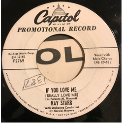 Kay Starr If You Love Me / The Man Upstairs USED VINYL 7INCH 45 RPM PROMO