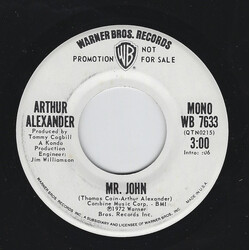 Arthur Alexander Mr. John USED VINYL 7INCH SINGLE PROMO