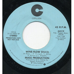 Mass Production Wine-Flow Disco USED VINYL 7INCH 45 RPM SINGLE PROMO STEREO MONO