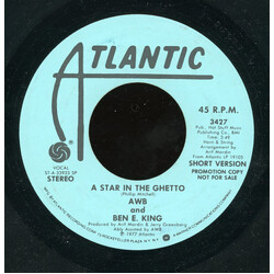 Average White Band / Ben E. King A Star In The Ghetto USED VINYL 7INCH 45 RPM SINGLE PROMO