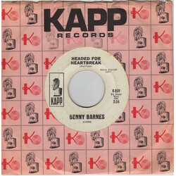 Benny Barnes Headed For Heartbreak / Bar With No Beer USED VINYL 7INCH SINGLE PROMO