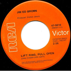 Jim Ed Brown Lift Ring, Pull Open / Going Up The Country USED VINYL 7INCH 45 RPM SINGLE