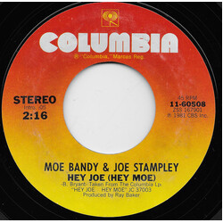 Moe Bandy & Joe Stampley Hey Joe (Hey Moe) USED VINYL 7INCH 45 RPM SINGLE STYRENE