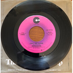 The Impressions Can't Get Along / You're So Right For Me USED VINYL 7INCH 45 RPM SINGLE STEREO