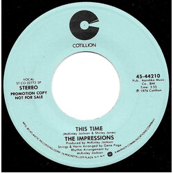 The Impressions This Time USED VINYL 7INCH 45 RPM PROMO STEREO MONO