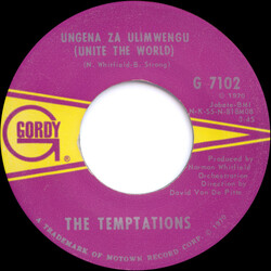 The Temptations Ungena Za Ulimwengu (Unite The World) / Hum Along And Dance USED VINYL 7INCH 45 RPM SINGLE