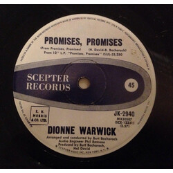 Dionne Warwick Promises, Promises USED VINYL 7INCH 45 RPM SINGLE