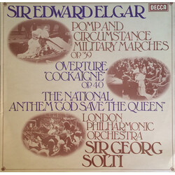 Sir Edward Elgar / London Philharmonic Orchestra / Georg Solti Pomp And Circumstance Military Marches Op.39 - Overture "Cockaigne" Op.40 Vinyl LP USED