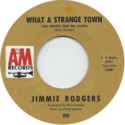 Jimmie Rodgers (2) What A Strange Town (The People Had No Faces) USED VINYL 7INCH 45 RPM