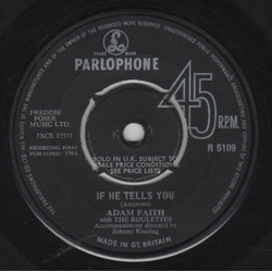 Adam Faith / The Roulettes If He Tells You Vinyl 7" USED