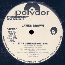 James Brown Star Generation USED VINYL 12INCH 33 S RPM PROMO