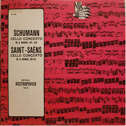Robert Schumann / Camille Saint-Saëns / Mstislav Rostropovich Cello Concerto Vinyl LP USED