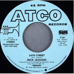 Mick Jackson 54th Street USED VINYL 7INCH SINGLE 45 RPM PROMO STEREO MONO