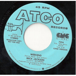 Mick Jackson Weekend USED VINYL 7INCH SINGLE 45 RPM PROMO