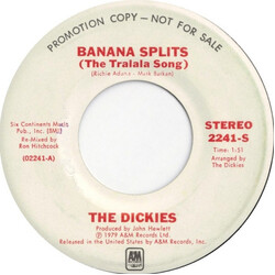 The Dickies Banana Splits / Sounds Of Silence USED VINYL 7INCH 45 RPM SINGLE PROMO STEREO