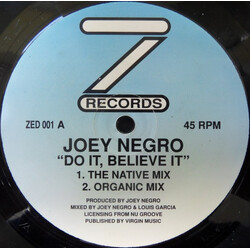 Joey Negro Do It, Believe It VINYL 12" USED