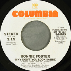 Ronnie Foster Why Don't You Look Inside USED VINYL 7INCH 45 RPM PROMO STYRENE STEREO MONO