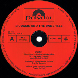Siouxsie & The Banshees Israel VINYL 12" USED