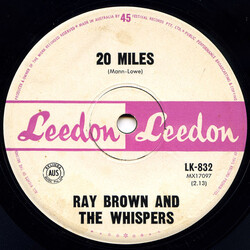 Ray Brown & The Whispers 20 Miles USED VINYL 7INCH 45 RPM SINGLE