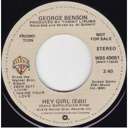 George Benson Hey Girl USED VINYL 7INCH 45 RPM SINGLE PROMO STEREO MONO