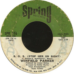 Winfield Parker S.O.S. (Stop Her On Sight) / I'm On My Way USED VINYL 7INCH 45 RPM STYRENE