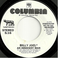 Billy Joel An Innocent Man USED VINYL 7INCH 45 RPM PROMO STYRENE STEREO