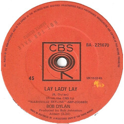 Bob Dylan Lay Lady Lay USED VINYL 7INCH SINGLE 45 RPM