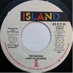 The Earons Land Of Hunger USED VINYL 7INCH 45 RPM PROMO STEREO