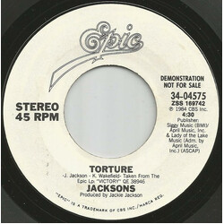 The Jacksons Torture USED VINYL 7INCH 45 RPM SINGLE PROMO STYRENE STEREO