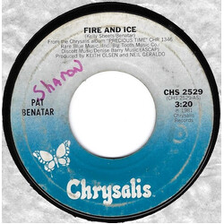 Pat Benatar Fire And Ice USED VINYL 7INCH 45 RPM STYRENE