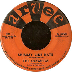 The Olympics Shimmy Like Kate / Workin' Hard USED VINYL 7INCH 45 RPM SINGLE