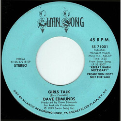 Dave Edmunds Girls Talk USED VINYL 7INCH 45 RPM SINGLE PROMO STEREO MONO