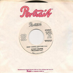 Cyndi Lauper Money Changes Everything (Live) / (Studio Version) USED VINYL 7INCH 45 RPM PROMO STEREO