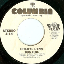 Cheryl Lynn This Time Vinyl 7" USED