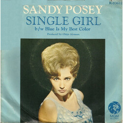 Sandy Posey Single Girl / Blue Is My Best Color USED VINYL 7INCH 45 RPM SINGLE MONO