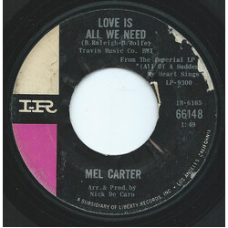 Mel Carter Love Is All We Need / I Wish I Didn't Love You So Vinyl 7" USED