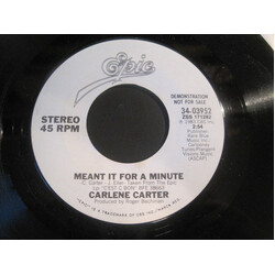 Carlene Carter Meant It For A Minute USED VINYL 7INCH 45 RPM SINGLE PROMO