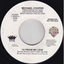 Michael Cooper To Prove My Love Vinyl 7" USED