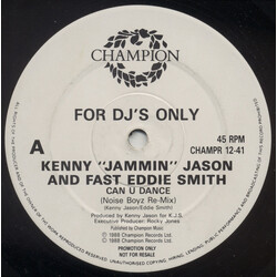 Kenny "Jammin" Jason / "Fast" Eddie Smith Can U Dance (Noise Boyz Re-Mix) USED VINYL 12INCH PROMO