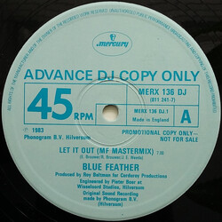 Blue Feather Let It Out (MF Mastermix) USED VINYL 12INCH PROMO 45 RPM