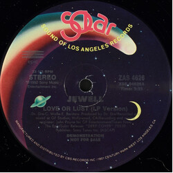Jewell Caples Love Or Lust USED VINYL 12INCH 33 S RPM PROMO