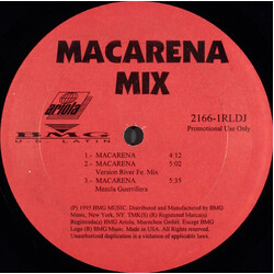 Los Del Rio Macarena Mix USED VINYL 12INCH 33 S RPM PROMO