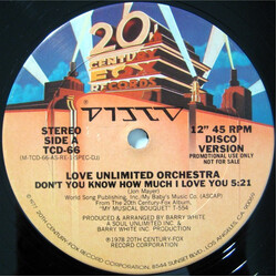 Love Unlimited Orchestra Don't You Know How Much I Love You / Hey Look At Me, I'm In Love VINYL 12" USED