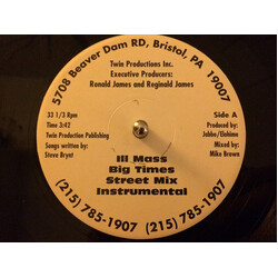 Ill Mass Big Times USED VINYL 12INCH 33 S RPM