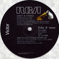 Grey And Hanks Gotta Put Something In USED VINYL 12INCH 33 S RPM